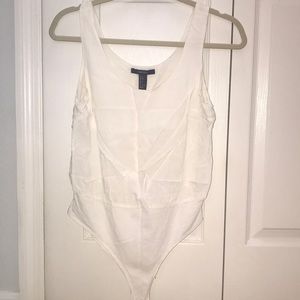 Forever 21 White Everyday Bodysuit